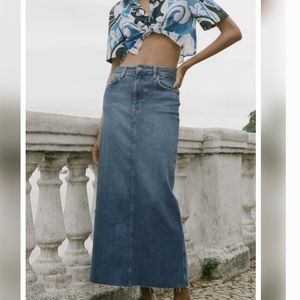 Zara Denim Pencil Skirt NWT small